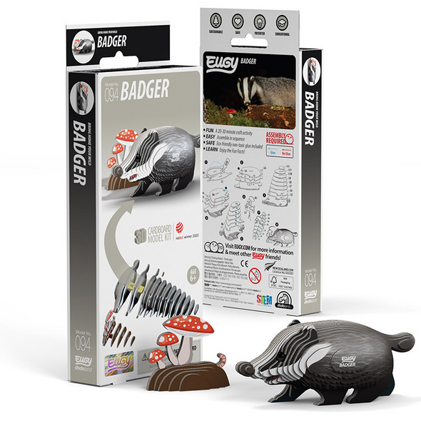 3D Cardboard Model Kit - Badger