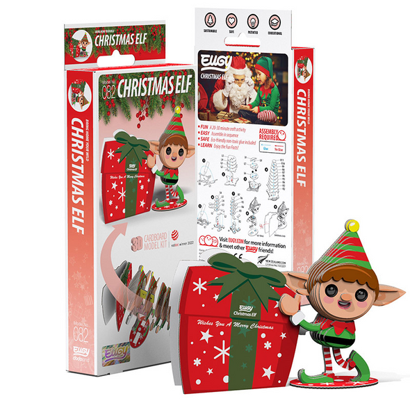 3D Cardboard Model Kit - Christmas Elf