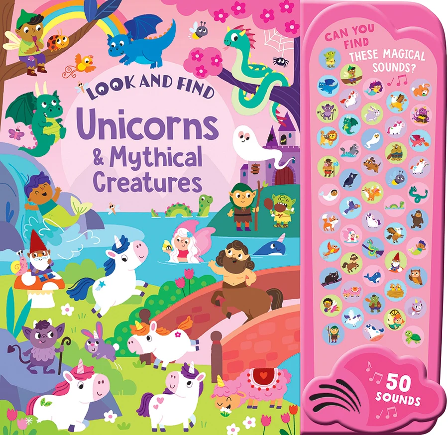 Search Creatures Look and Find Unicorns & Mythical Creatures - 50 Button Mega Sound Boo