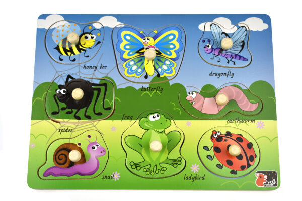 2 In 1 Insects & Their Homes Peg Puzzle