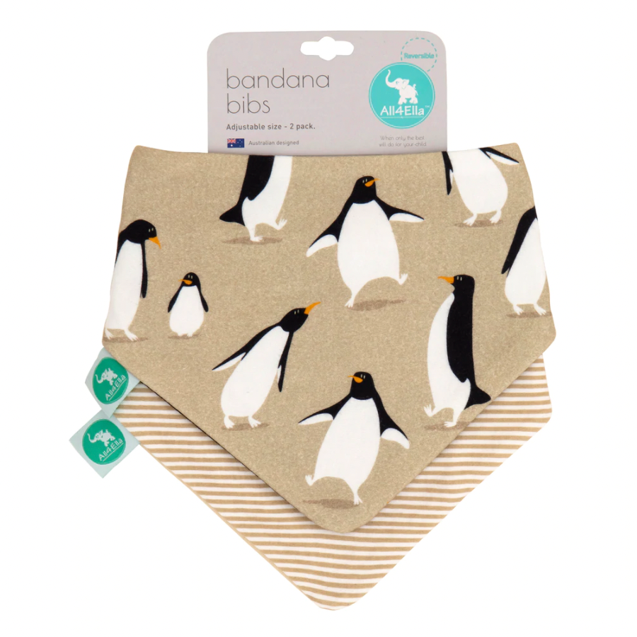 Bandana Bibs 2pk - Penguin