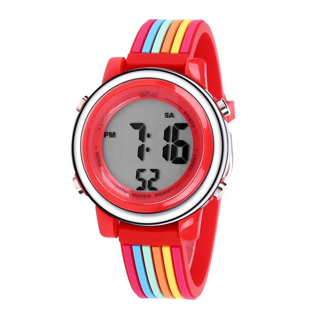 Girls Digital Sports Watch - Colorful Stripes