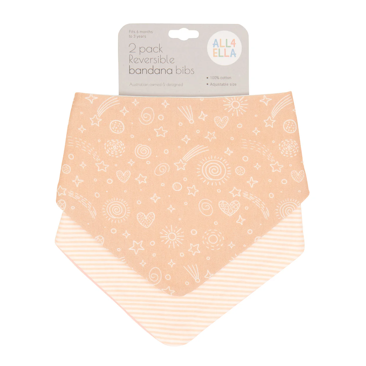 Bandana Bibs 2pk - Sweet Blush