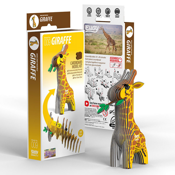 3D Cardboard Model Kit - Giraffe