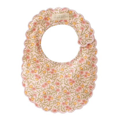 Scallop Baby Bib - Blossom Lily Pink
