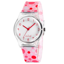 Girls Analog Pink Polka Dotted Watch