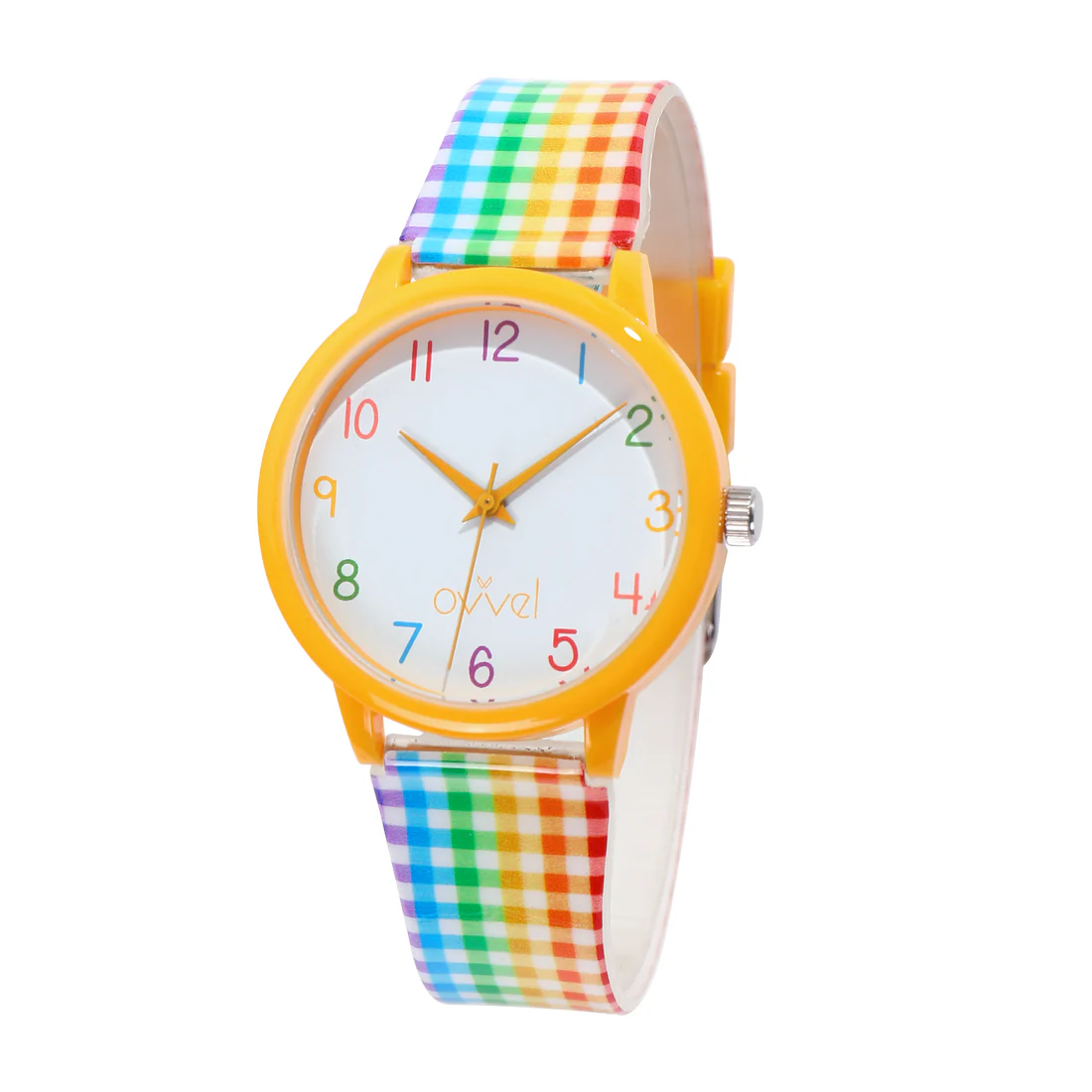 Girls Analog Colourful Gingham Watch - Checked