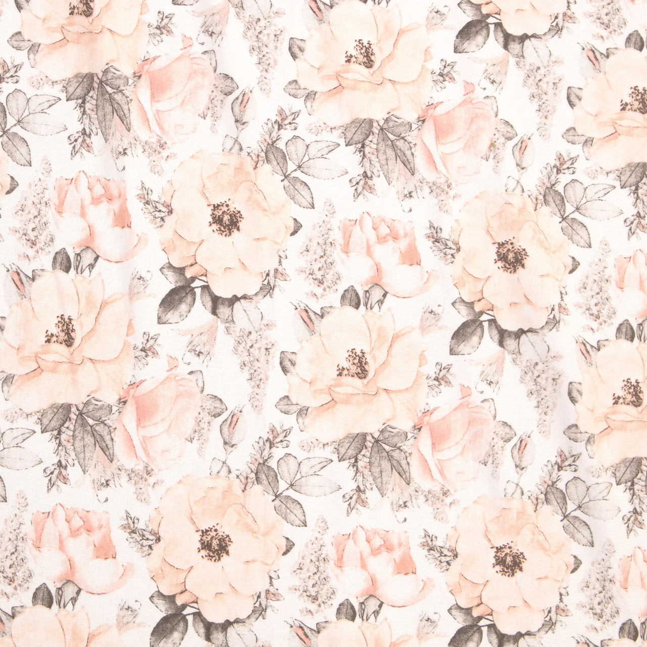 Organic Fitted Jersey Cot Sheet - Soft Florals