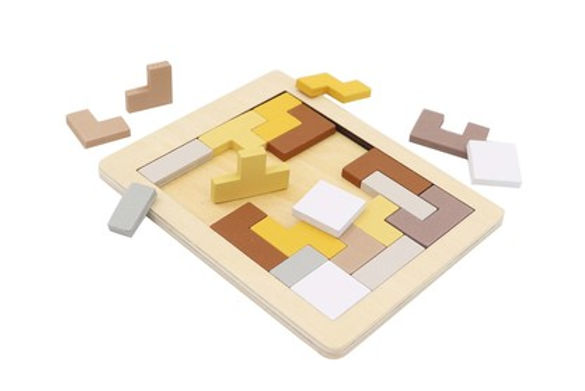 Wooden Hexagon & Pentomino Brainteaser