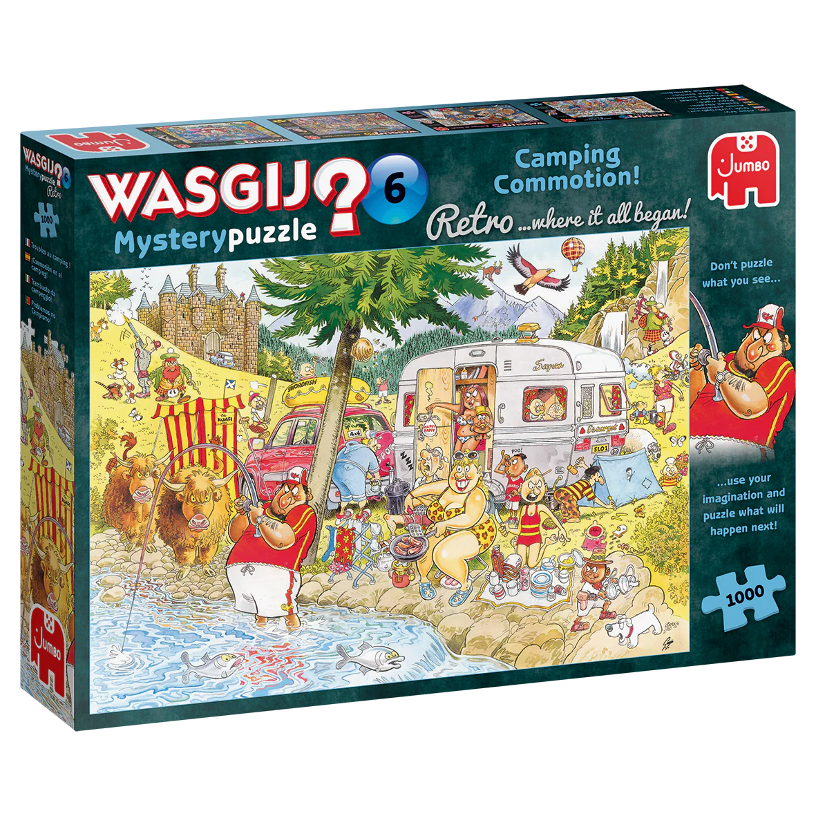 Wasgij 1000 pc Puzzle - Retro Mystery No.6 - Camping Commotion