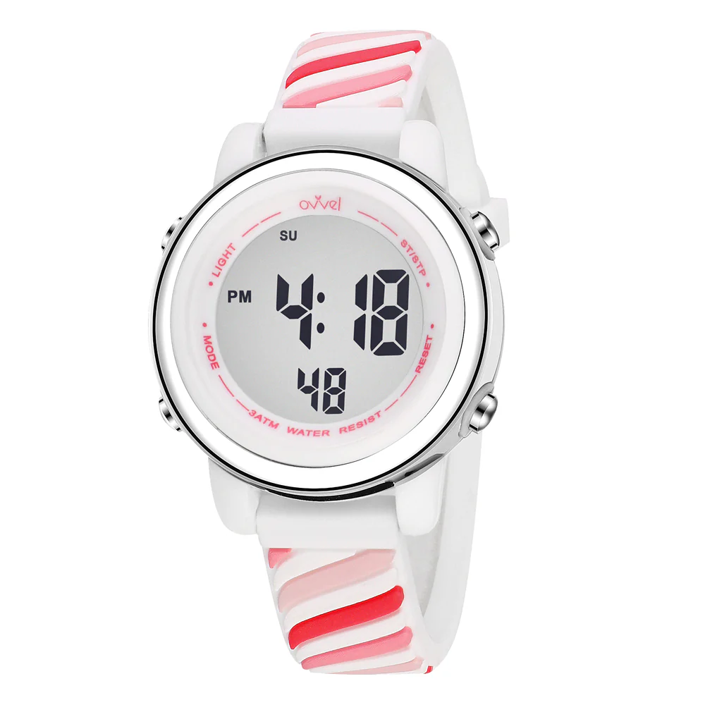 Girls Digital Sports Watch - Pink Swirls