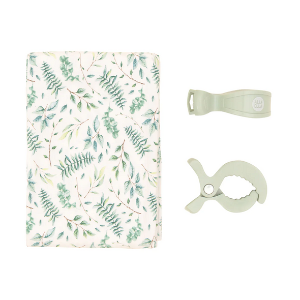 Bamboo Swaddle and Pram Pegs Set - Leaves