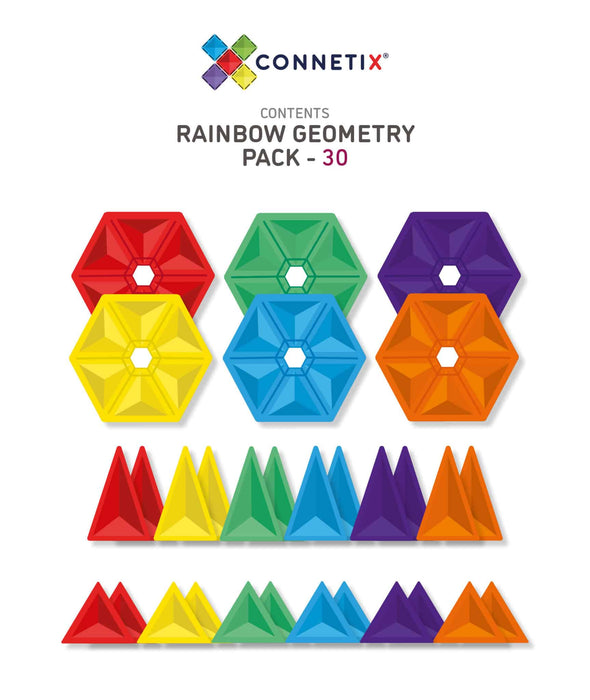 Connetix Rainbow Geometry Pack 30 piece