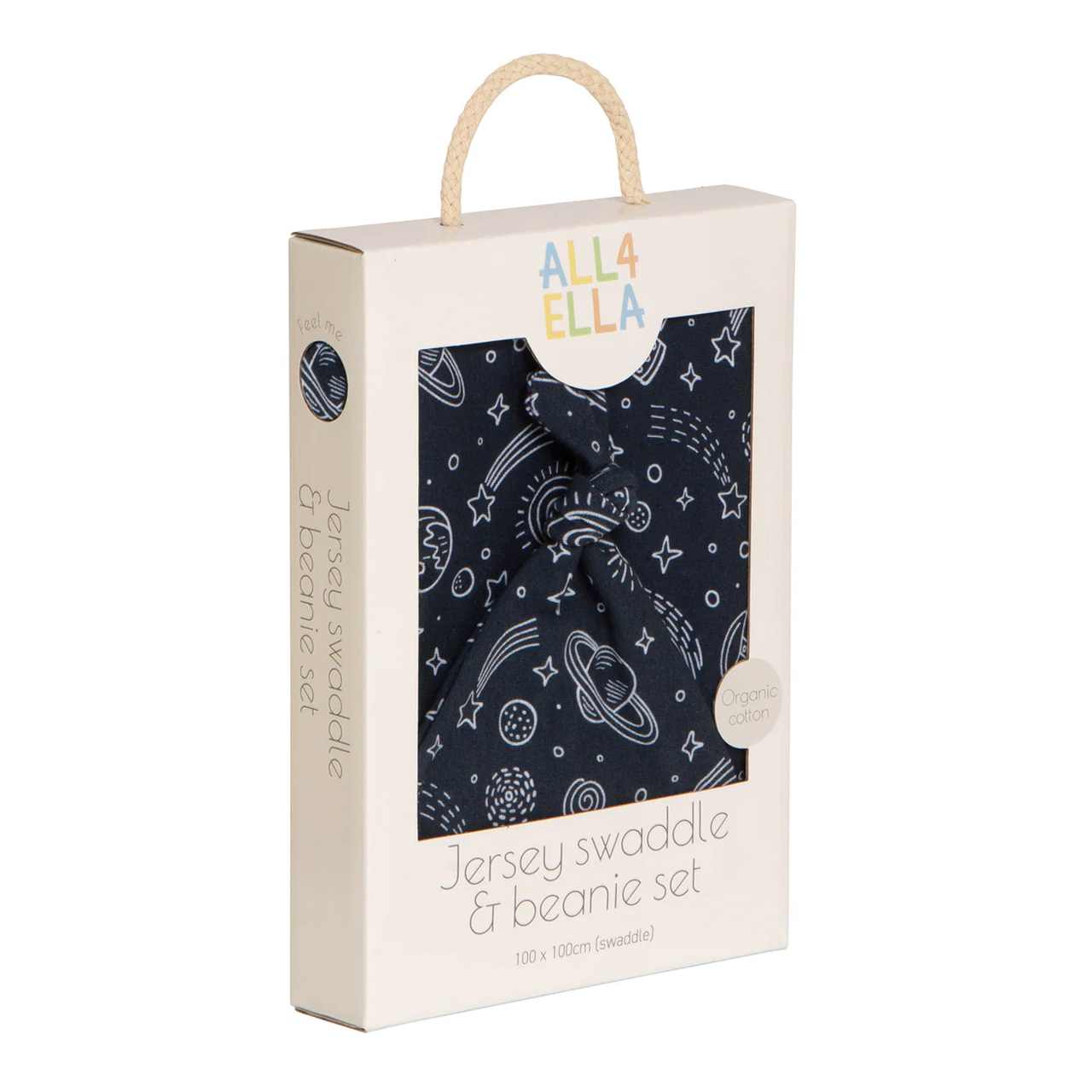 Jersey Swaddle and Beanie Set - Outer Space