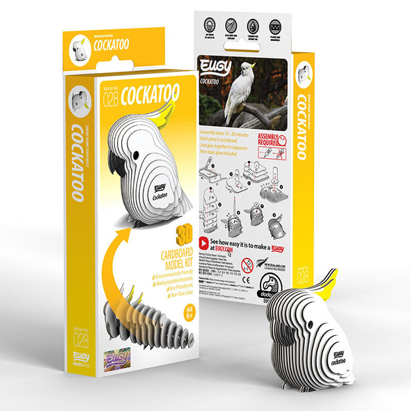 3D Cardboard Model Kit - Cockatoo