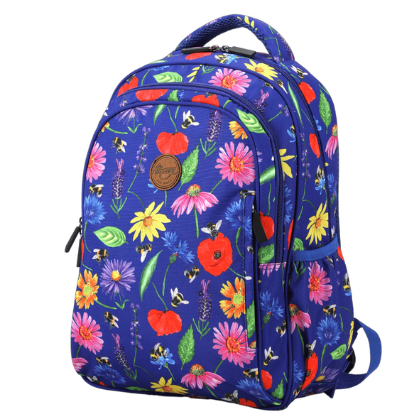 Alimasy Midsize Kids Backpack - Bees and Flowers