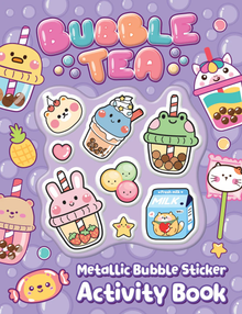 Metallic Bubble Sticker Activity Book - Bubble Tea