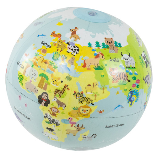 Inflatable World Globe 30 cm - Baby Animals