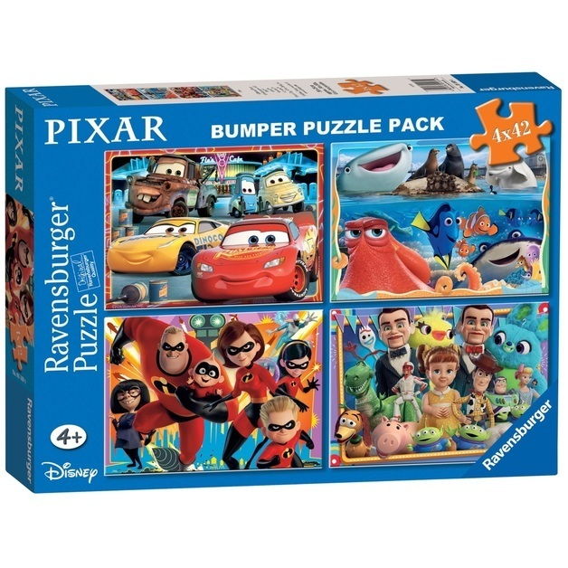 Disney Pixar Puzzle 4 x 42pc Bumper pack