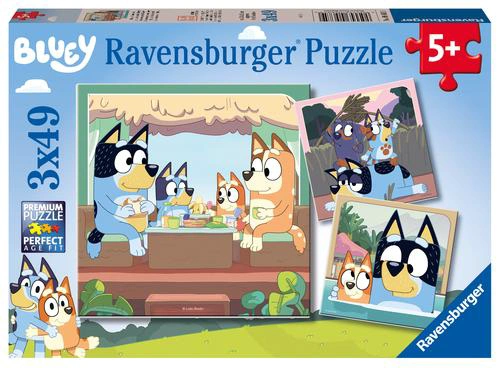 3 x 49 pc Puzzle - Bluey's Adventures!