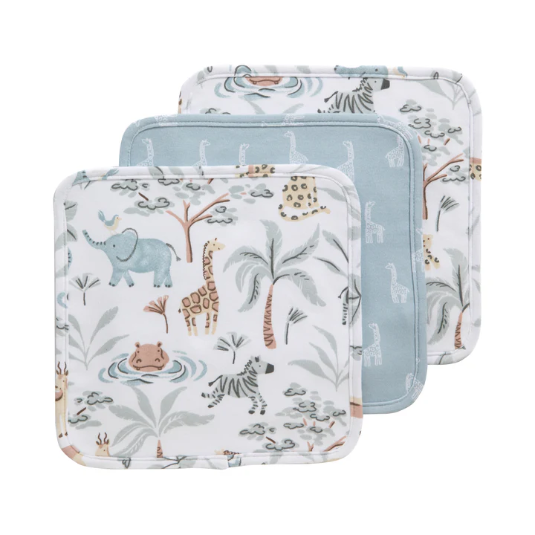 Wash Cloths 3pk - Wild Safari