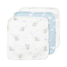 Wash Cloths 3pk - Elephant Playtime