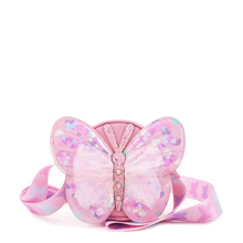 Butterfly Confetti  Hearts Crossbody Bag - Bubble Gum