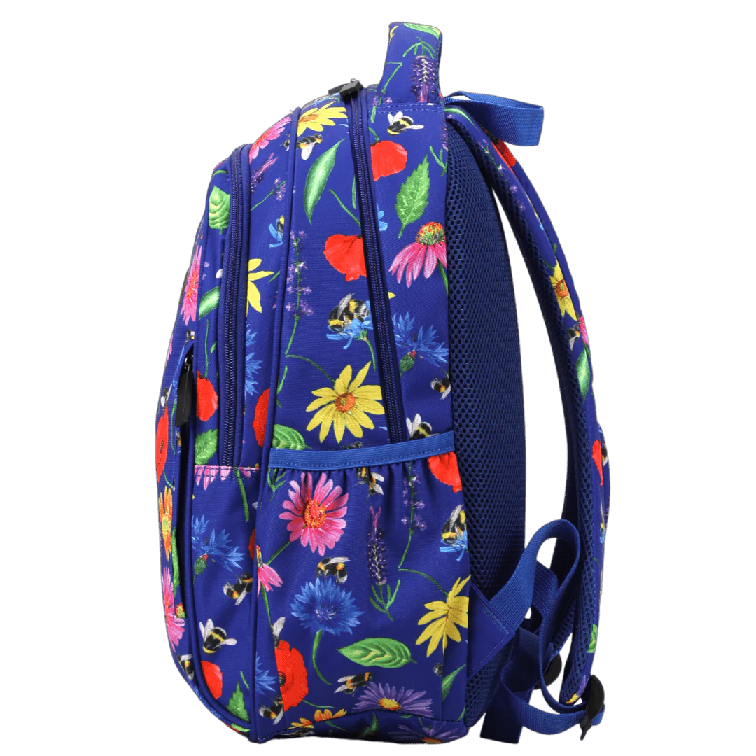 Alimasy Midsize Kids Backpack - Bees and Flowers