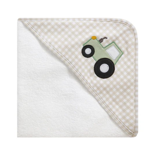 Baby Hooded Towel - Tractor Ride