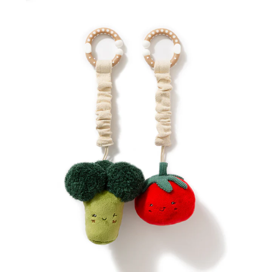 Mini Market Brunch Stroller Toy 2pk - Broccoli and Tomato