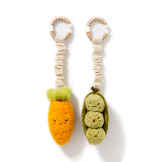 Mini Market Brunch Stroller Toy 2pk - Carrot and Green Peas