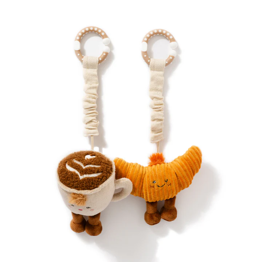 Mini Market Brunch Stroller Toy 2pk - Coffee and Croissant