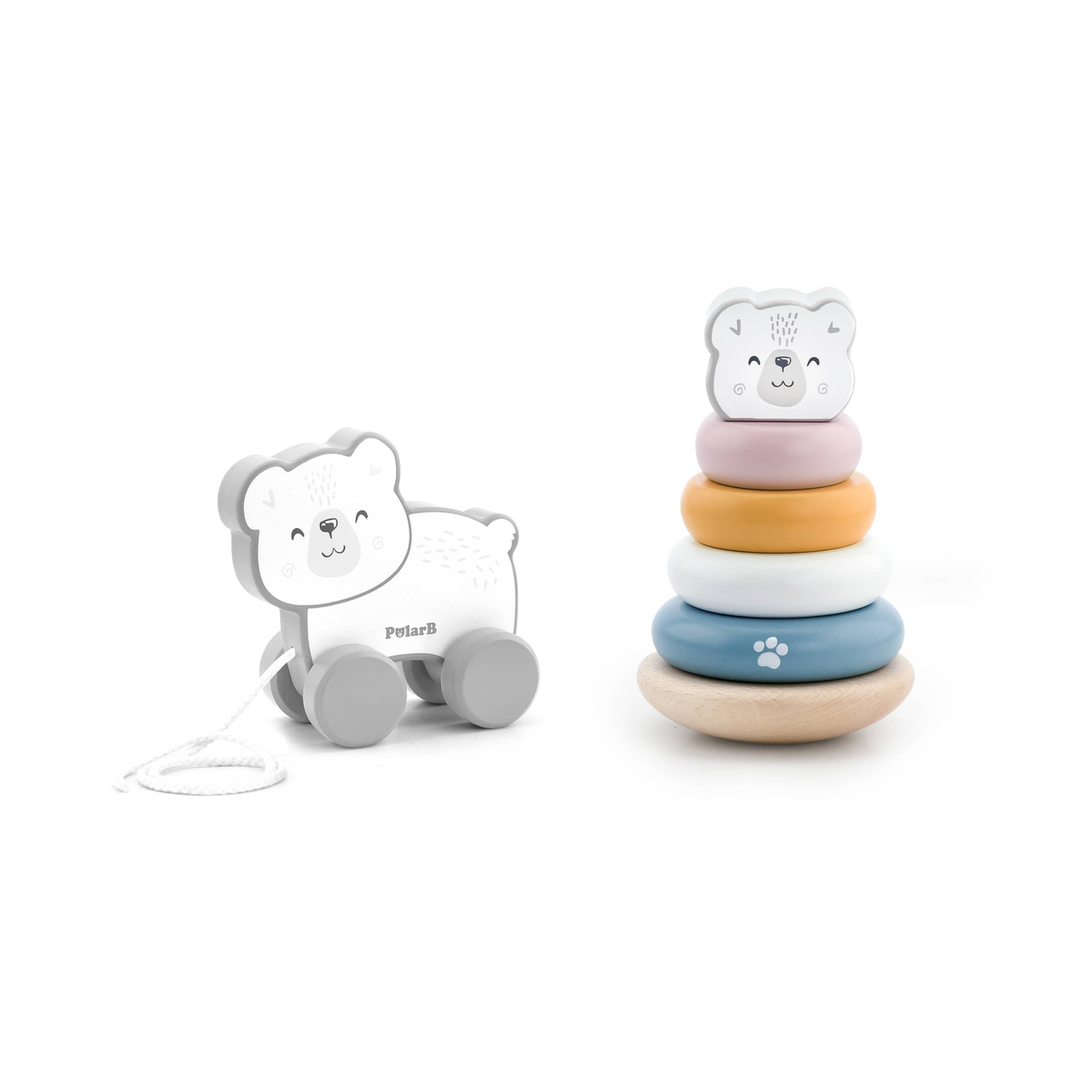 Pull Along And Stacking Set - Polar Bear