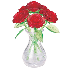 47 pc Crystal Puzzle - Six Roses (Red)