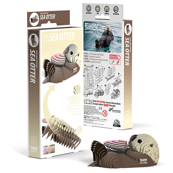 3D Cardboard Model Kit - Sea Otter