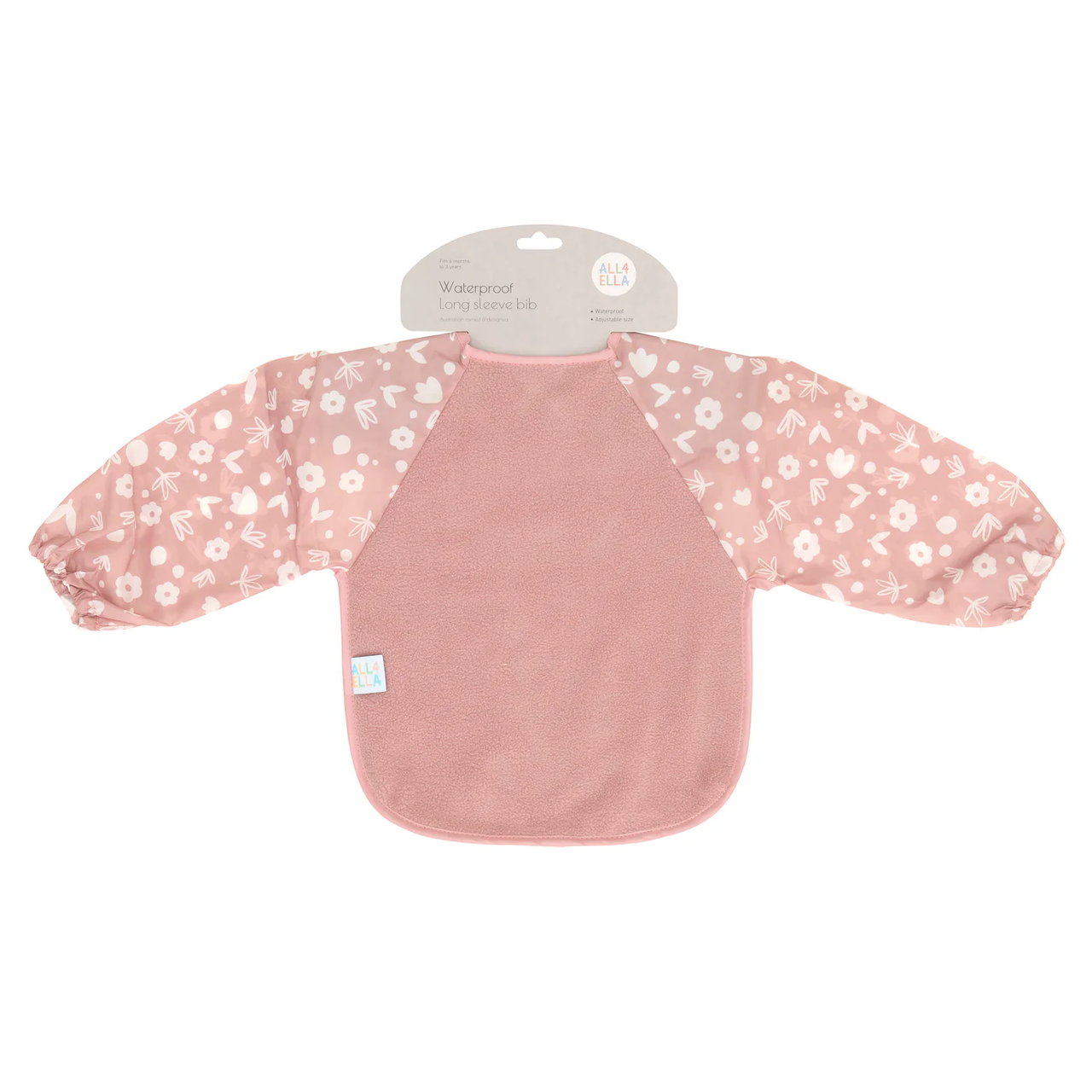 Long Sleeve Bib - Dusty Pink