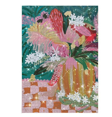 1000 pc Glitter Puzzle - Gold-Urn