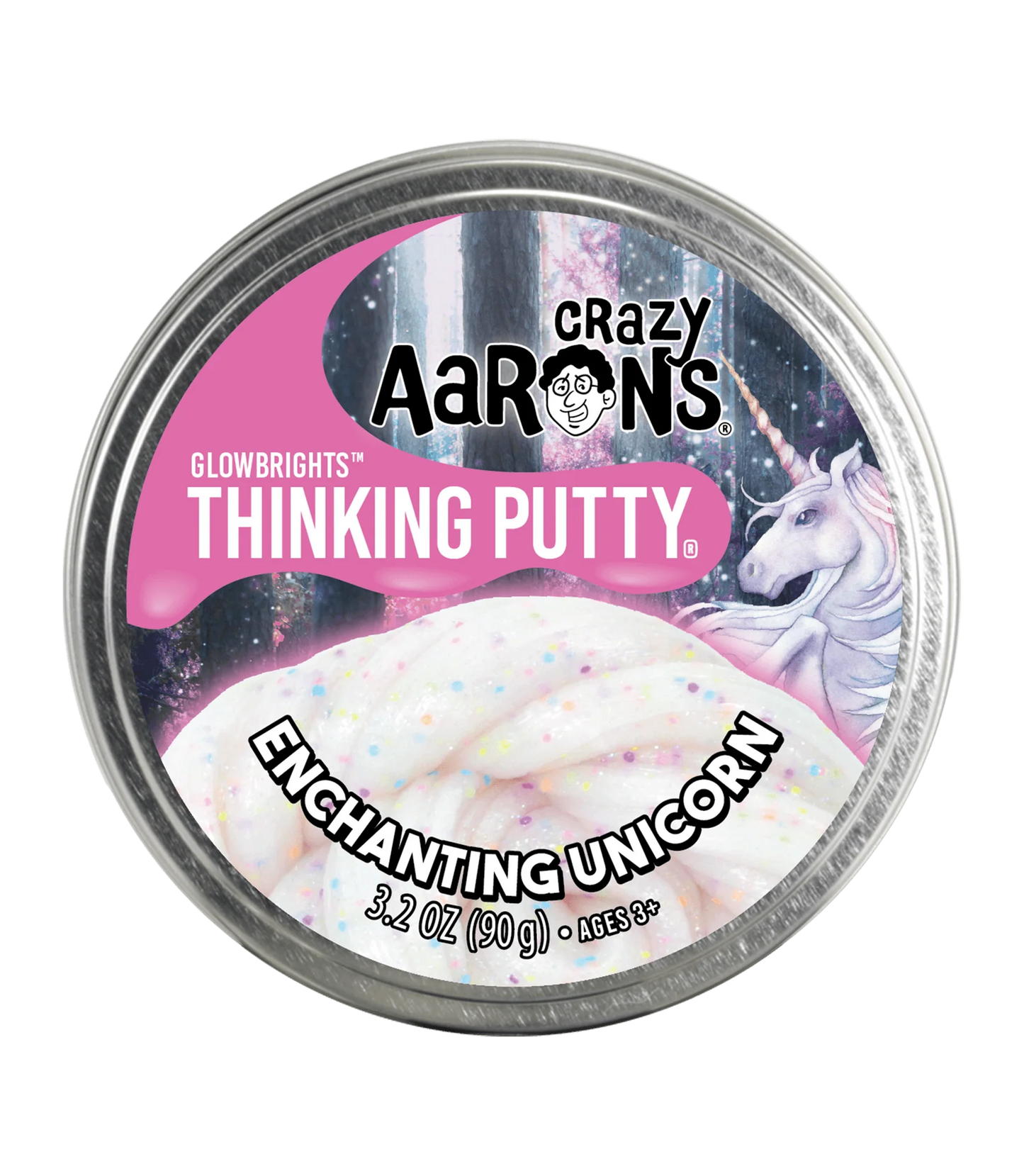 Crazy Aaron's Thinking Putty - Glowbrights - Enchanting Unicorn 90g