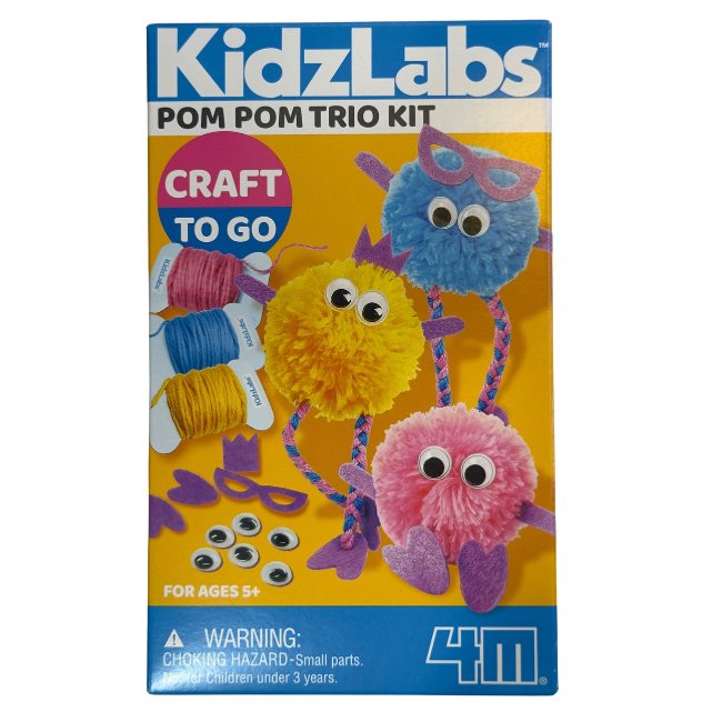 KidzLabs - Craft To Go Pom Pom Trio Kit