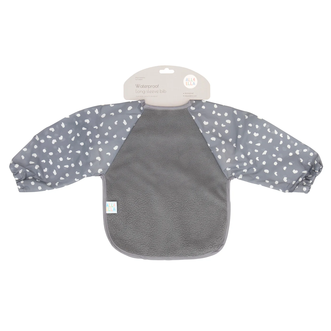 Long Sleeve Bib - Grey
