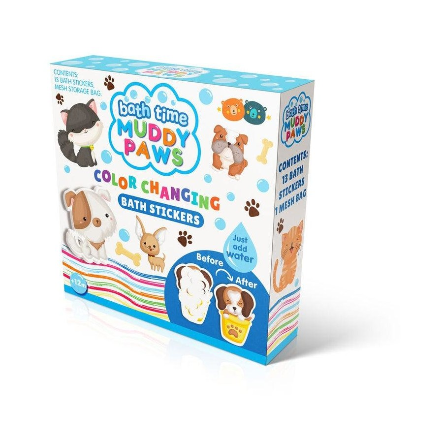 Colour Changing Bath Stickers - Muddy Paws