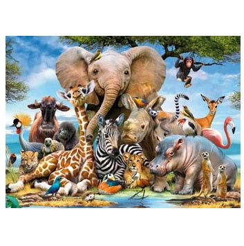 300 pc Puzzle - African Animal Friends
