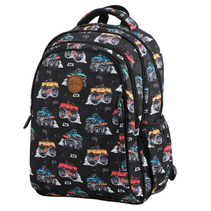 Alimasy Midsize Kids Backpack - Monster Trucks