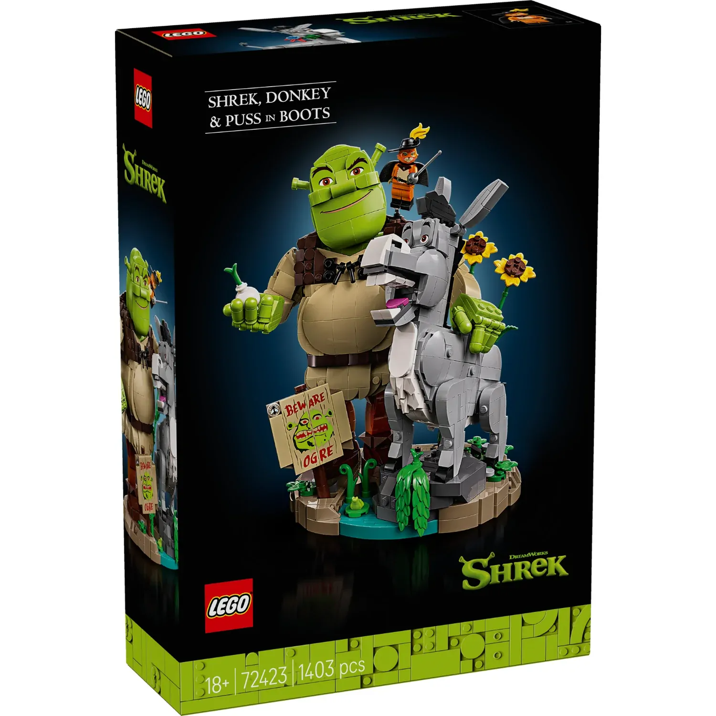 Shrek, Donkey & Puss in Boots Lego 72423