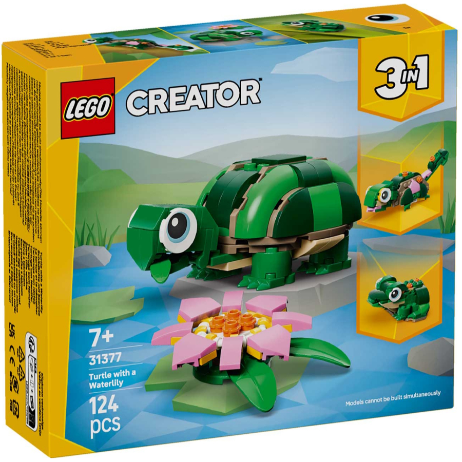 Turtle with a Water Lily Flower Lego 31377