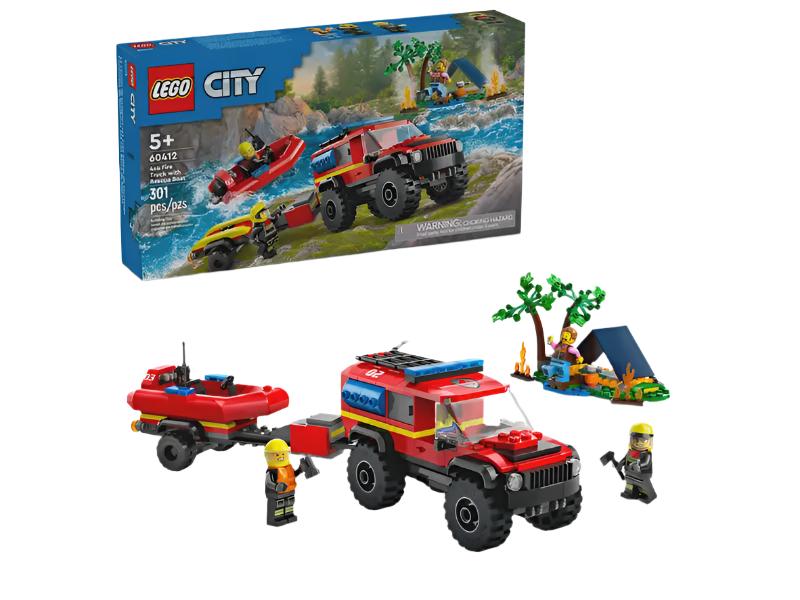 4x4 Fire Engine With Rescue Boat Lego 60412