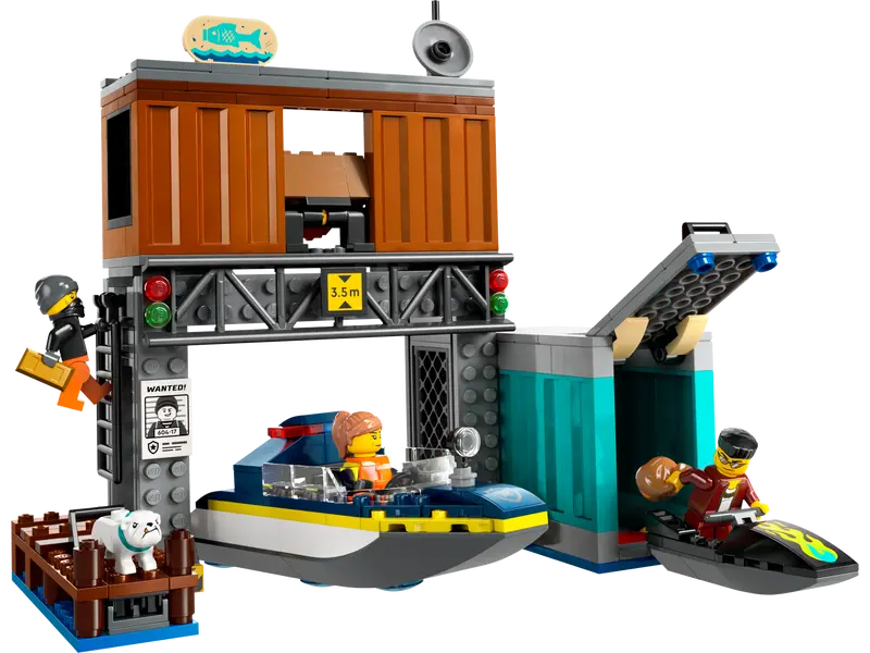 Police Speedboat and Crooks Hidehout LEGO 60417