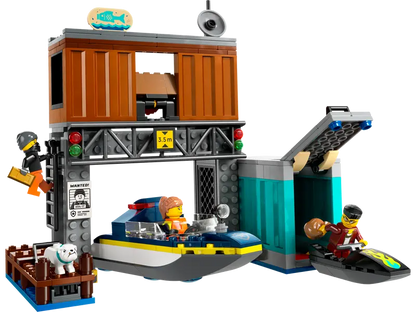 Police Speedboat and Crooks Hidehout LEGO 60417