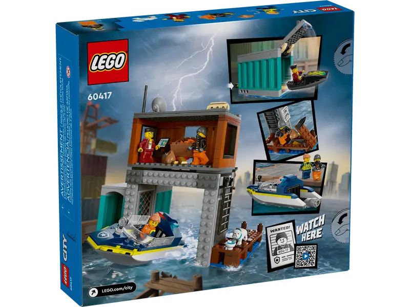 Police Speedboat and Crooks Hidehout LEGO 60417