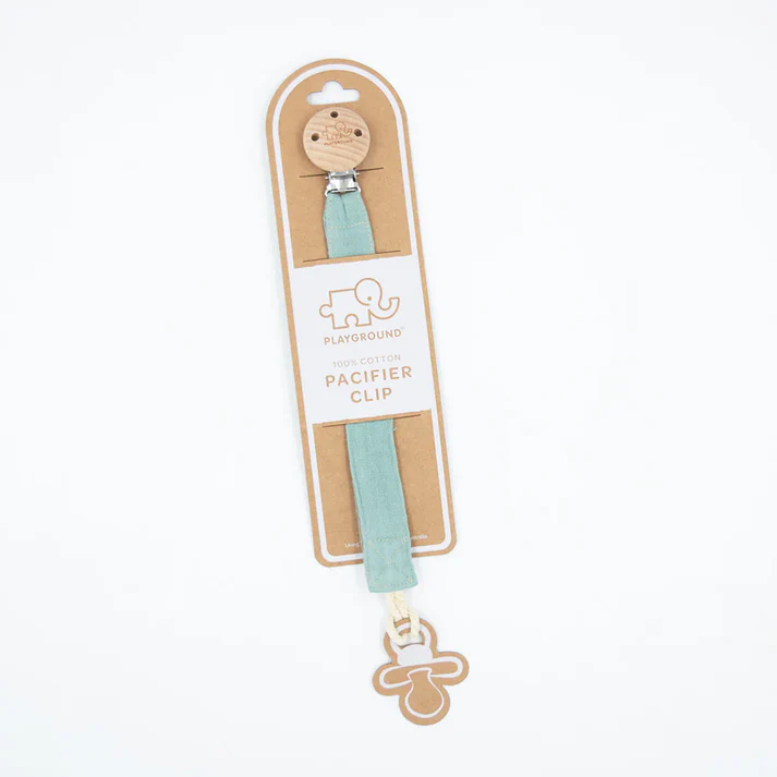 100% Cotton Pacifier Clip - Highland Green